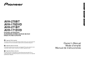 Pioneer AVH-170DVD Owners Manual