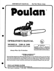 Poulan 1992-05 User Manual