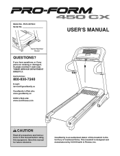 ProForm 450 Cx Treadmill User Manual