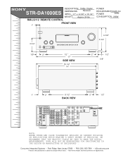 Sony STR-DA1000ES Dimensions Diagrams (STRDA1000ES)