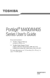 Toshiba M400 Toshiba User's Guide for Portege M400