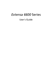 Acer Extensa 6600 User Manual