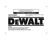 Dewalt DCS387P1 Instruction Manual