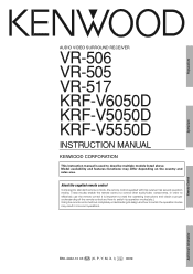 Kenwood KRF-V6050D User Manual