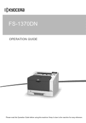 Kyocera FS-1370DN FS-1370DN Operation Guide (Basic)