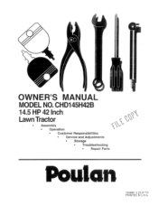 Poulan CHD145H42B User Manual
