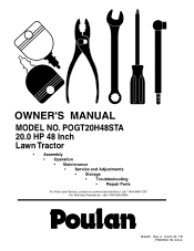 Poulan POGT20H48STA User Manual
