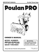Poulan PP291EPS30 User Manual