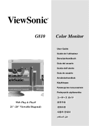 ViewSonic G810 User Manual