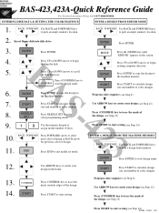 Brother International BAS-423 Quick Reference Guide - English