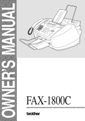 Brother International FAX-1800C Users Guide