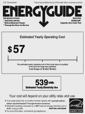 Electrolux EI23BC35KW Energy Guide (English)