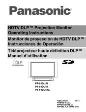 Panasonic PT60DL54 PT50DL54 User Guide