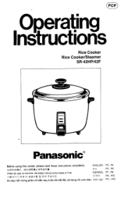 Panasonic SR42HP SR42F User Guide