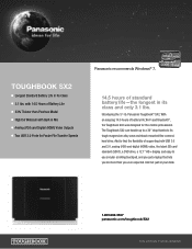 Panasonic Toughbook SX2 Spec Sheet