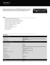 Sony CDX-GT56UIW Marketing Specifications