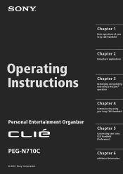 Sony PEG-N710C Operating Instructions  (primary manual)