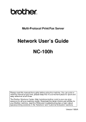 Brother International FAX-1920CN Network Users Guide