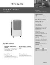 Frigidaire FRA09EPT1 Product Specifications Sheet (English)