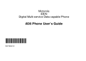 Motorola I836 User Manual