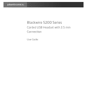 Plantronics Blackwire 5200 User Guide