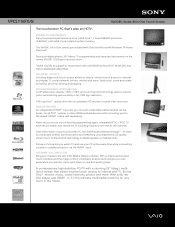 Sony VPCL116FX/B Marketing Specifications (Black)