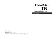 Fluke 116 Fluke 116 Users Manual