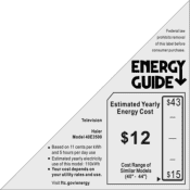 Haier 40E3500 Energy Guide