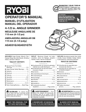 Ryobi AG4031G Operation Manual