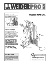 Weider Pro 3550 English Manual
