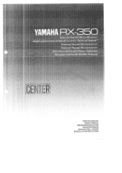 Yamaha RX-350 Owner's Manual