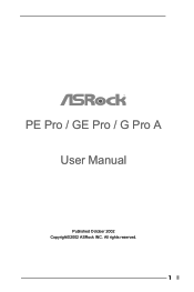 ASRock PE PRO User Manual