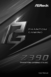 ASRock Z390 Phantom Gaming-ITX/ac User Manual