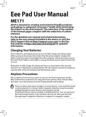 Asus Eee Pad MeMO 171 Eee Pad MeMO ME171 English User manual