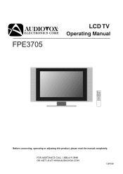 Audiovox FPE3705 Operation Manual