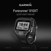 Garmin Forerunner 910XT Quick Start Guide