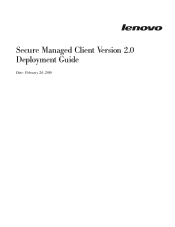 Lenovo Secure Managed Client (English) Secure Managed Client Deployment Guide