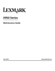 Lexmark X954 Maintenance Guide