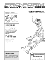 ProForm Crosstrainer 600 Elliptical User Manual