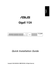 Asus GigaX 1124 GigaX1124 Quick Installation Guide English