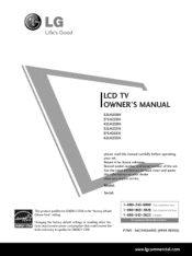 LG 42LH250H Owners Manual