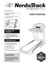 NordicTrack C 1570 Pro Treadmill English Manual