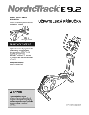 NordicTrack E 9.2 Elliptical Czechoslovakian Manual