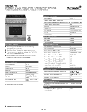 Thermador PRD305PH Product Specs