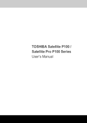 Toshiba Satellite Pro P100 PSPA1C Users Manual Canada; English