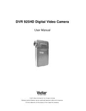 Vivitar DVR 925HD Camera Manual