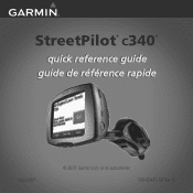 Garmin StreetPilot C340 Quick Reference Guide, English-French
