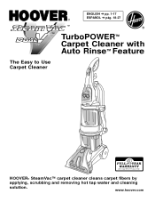 Hoover F7427 Manual
