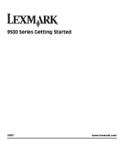 Lexmark X9575 Getting Started
