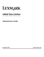 Lexmark Apps eMail Size Limiter Administrator's Guide